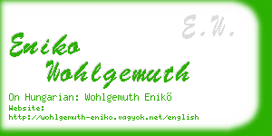 eniko wohlgemuth business card