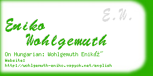 eniko wohlgemuth business card